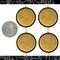 Antiqued Brass 25mm Round Frame with Two Rings - Set of Four - AB-F39